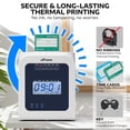 thumbnail image 4 of Reloj Checador Térmico OFFNOVA sin Cinta de Tinta con 50 Tarjetas, 4 of 6