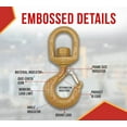 thumbnail image 5 of 4 Pack Crosby L-322AN Swivel Hook with Latch - 1-1/2 Ton Working Load Limit - Golden Painted Forged Steel Swivel Lifting Hook - 1048816, 5 of 12