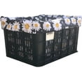 thumbnail image 3 of Style Up Your E-Bike Bicycle Basket Liner, Bike Rear Rack Wire Basket,Wood Crate,Plastic Crate Liner & Tote in One, Basket Liner Fits Larger Baskets 18x12x12, 3 of 4