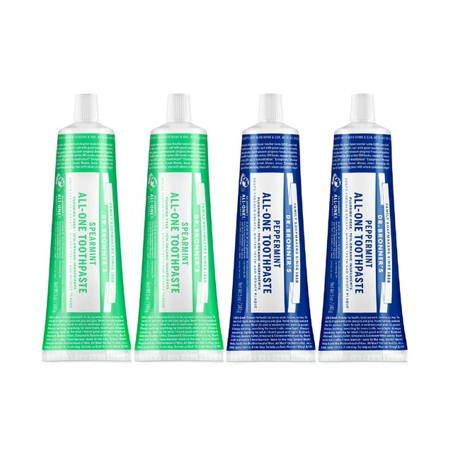 Pasta de dientes Dr. Bronner's All-One 70% orgánica, 150 ml, paquete de 4
