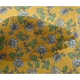 thumbnail image 4 of oneOone Viscose Chiffon Yellow Fabric Leaves & Flower Floral Sewing Fabric By The Yards Printed Diy Clothing Sewing Supplies 42 Inches Wide, 4 of 4
