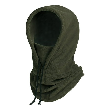 Baberdicy Traooer Hat Men s and Women s Outdoor Riding Headgear with Fleece in Winter Ski Sports Windproof and Cold Proof Thickened Bib Headgear Hat Green