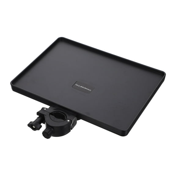 BESTONZON 1Pack Mic Stand Tray for Live Streaming ABS Black Clamping on Microphone Stand Storage