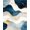 Blue Gray Gold, Pattern 16, variant on ODIKA 8'x10' Washable Area Rug Abstract Watercolor Modern Brushstroke Design With Flowing Wavy Motif for King Size Bedroom Under Bed, Master Suite, Non-Shedding, Easy Care