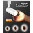 thumbnail image 2 of VANoopee 3-Color Zoomable LED Track Lighting Heads H Type Track Light Heads Bright Spotlight Fixtures for Kitchen, 3000K 4000K 5000K Adjustable, 15°-55°, CRI90+ 10W White - 4 Pack(Not Dimmable), 2 of 5