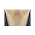 thumbnail image 5 of White Diamond Accent Gold over Silver Open Heart Pendant, 5 of 5