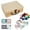 Natural, variant on WE Games Mexican Train Dominoes Ivory Colored Tiles, Thick Size Wooden Box Family Game Night