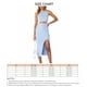 thumbnail image 3 of Vestido sin mangas para mujer, vestido de verano con corte en la cintura y contraste de color con abertura lateral en la cadera, 3 of 3