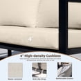 thumbnail image 6 of COMLAX FIELD 4-Piece Patio Furniture Set, Metal Outdoor Conversation Set with Coffee Table & Removable Cushions, 6 of 7