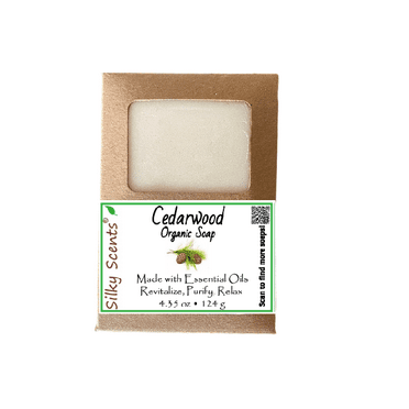 Silky Scents Cedarwood Organic Soap Bar - Handmade With 100% Pure 