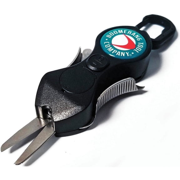 Boomerang Tool Company Stainless Steel Snip Cutter with LED Light and 36" Long Retractable Tether