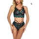 thumbnail image 1 of Ropa interior de encaje sexy para mujer Ropa interior de vendaje Ropa de dormir Ropa de dormir, Verde oscuro, S Eigraketly XX000088-04, 1 of 7