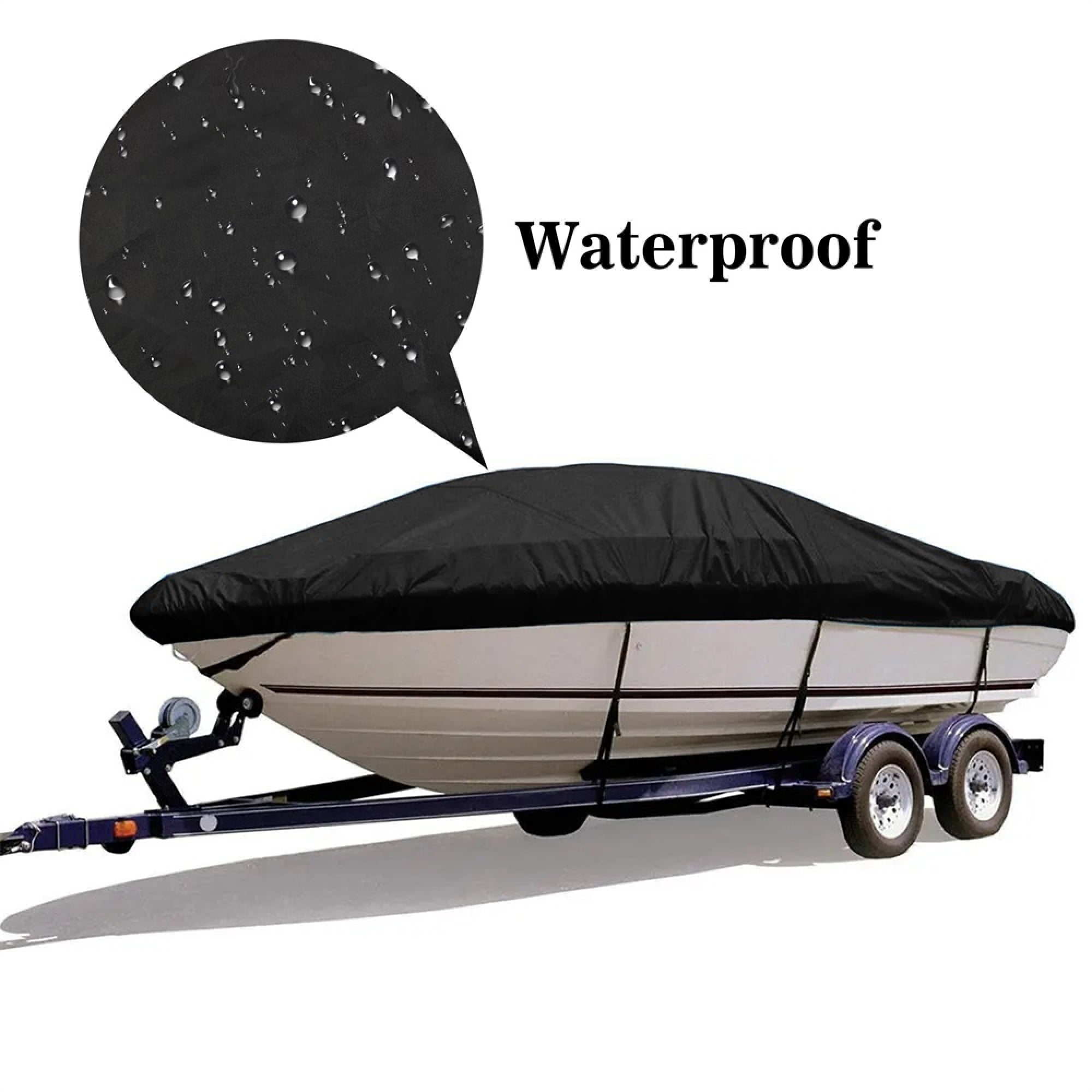 Waterproof Heavy Duty Boat Cover Trailerable Boat Covers Fit VHull Tri