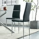 Dining Chairs Set of 2, Modern PU Leather Armless Chairs with High Back & Padded Cushion Seat & Metal Legs,Dinner Chairs Side Chairs for Kitchen Restaurant Living Room - image 4 of 7