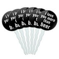 thumbnail image 1 of I Love You More Than Beer Cupcake Picks Toppers - Set of 6, 1 of 1