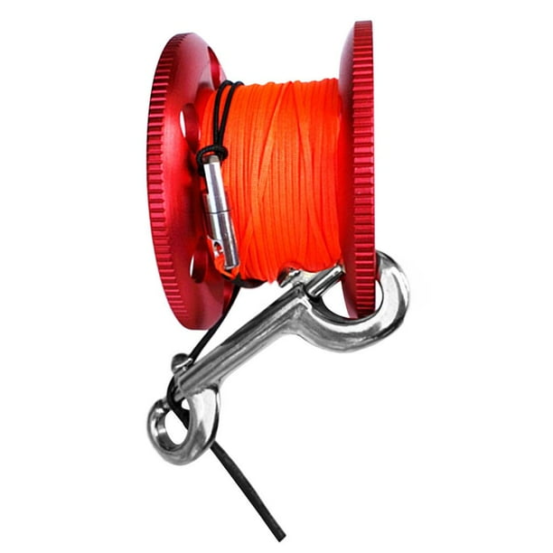 Xuanheng Lovoski Pro Scuba Diving Compact Aluminum Alloy 30m Finger Reel Spool Red Red