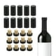 thumbnail image 1 of Uxcell 100Pcs cápsulas de PVC retráctiles con 12Pcs tapones de vino, 30x60mm, negro, 1 of 7