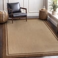 thumbnail image 6 of Outdoor Rug 8x10 Bordered Brown Modern Area Rugs For Indoor And Patios  Kitchen Hallway Mats Washable Porch Deck Outside Carpet (border Jute 8 X 10), 6 of 9