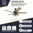 thumbnail image 3 of 52" Prominence Home River Run Aged Bronze Ceiling Fan, 3 of 15