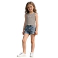 thumbnail image 5 of CYRBOKO Toddler Girls Tank Tops, Cotton Casual Sleeveless Vacation Summer T-Shirts Gray Size 2-3 T, 5 of 8