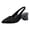 Black, variant on Slingback Heels for Women Glitter Block Heeled Sandals Sparkly Leather Elastic Ankle Strap Pumps Shoes Casual Party Dress Footwear Gold Size 9