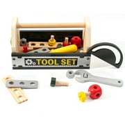 SUGIFT Play Tool box Kids Workbench Tools for Toddlers Boys Girls,22 pcs