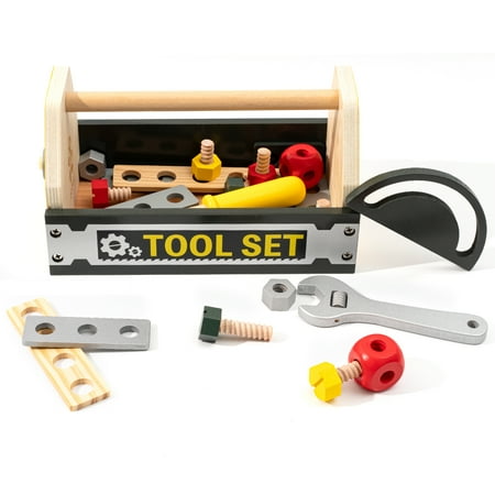 SUGIFT Play Tool box Kids Workbench Tools for Toddlers Boys Girls,22 pcs
