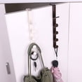 thumbnail image 5 of ZUARFY 5 Layers Over The Door Hanger Hook Clothes Hat Vertical Rack Plastic Organizer, 5 of 12