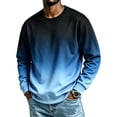 thumbnail image 3 of NOLVAREN Big & Tall Men's Gradient Crewneck Sweatshirt, Long Sleeve Pullover Sweatshirt for Men, Casual Printed Crew Neck Top, M - 4XL, 3 of 6