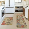 thumbnail image 2 of Poppy Wildflowers Dragonfly Bloom Spring Kitchen Mats Set of 2, Home Decor Low-Profile Kitchen Rugs for Floor - 17x29 and 17x47 Inch, 2 of 6