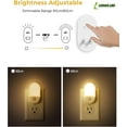 thumbnail image 3 of Motion Sensor Night Light, 2Pack, Motion Activated Night Light, Night Lights Plug into Wall Motion Sensor, 3000K Warm White, Adjustable Brightness 30/60LM, for Kids Adults Bathroom Bedroom, 3 of 4