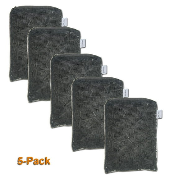 C2 5 lbs Activated Carbon Charcoal in Mesh Bag Aquarium Fish Pond Canister Filter Media, 5-Pack