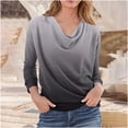 thumbnail image 2 of Long Sleeve Basic Tops for Women Loose Fitted Woman's Tops Casual Long Shirts Multicolor-2 S, 2 of 5