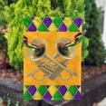 thumbnail image 3 of America Forever Flags Mardi Gras Jazz, Mardi Gras Garden Flag, Masquerade Masks Fleur De Lis Carnival 12.5 x 18 inch Double Sided Seasonal Yard Outdoor Holiday Decorative Flag, 3 of 7