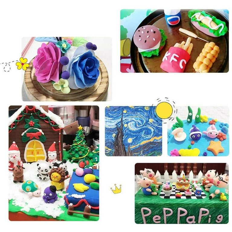 Kids Clay Kit Air Dry Clay Kit DIY Modeling Clay For Kids With Accessories  Tools And Suitcase Arts And Crafts Gift - AliExpress