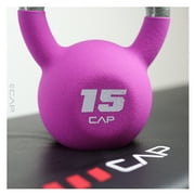 CAP, 15lb Neoprene Coated Kettlebell, Purple