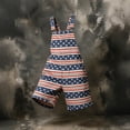 thumbnail image 5 of 250th Anniversary American Flag Overalls for Men Patriotic Bib Overalls Shorts Loose Fit USA Print Coveralls Independence Day Casual Summer Outfit, 5 of 6