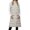Beige, variant on Winter Hooded Vest Long Sleeveless Gilet With Zip Front Lined Warm Outerwear Coat