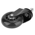 thumbnail image 2 of Roue Silencieuse Rouleau en Caoutchouc Style Roulette pour Chaise de Bureau 5 Pcs 2.5 Pouces Roulettes de Remplacement, 2 of 7