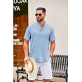 thumbnail image 6 of COOFANDY Men Beach Shirt Short Sleeve Hippie Summer Casual Vacation Shirt, 6 of 10