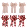 thumbnail image 1 of Christmas Bow Rustic Burlap Crafts Wreath Bow For Holiday Decor, 1 of 5