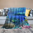 thumbnail image 2 of Orinice Coral Reef Fish Marine Life Warm Lightweight Blanket Soft Fleece Blankets 3 Sizes All Seasons Sofa Decor Cow Gifts 50x60in, 2 of 6