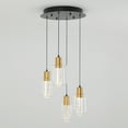 thumbnail image 4 of Artika Globe Bubble Glass Modern LED Pendant Light Fixture, Black and Gold, 4 of 5