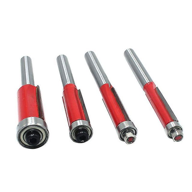 Juego de 4 cuchillos para cortar y recortar con mango de 1/4 de grosor y con vetas de madera