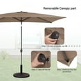 thumbnail image 7 of Sonerlic 10x 6.5ft Outdoor Patio Market Table Umbrella with Steel Frame for Yard, Poolside and Deck,Taupe, 7 of 7