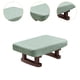 thumbnail image 2 of Pequeño banco decorativo minimalista otomano moderno rectangular taburete escalón para Azul marino, 2 of 9