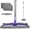 Purple, variant on ITTAHO Microfiber Flat Mop Floor Cleaning with Stainless Steel Telescopic Handle Wet Dry Mopping, Purple