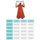 thumbnail image 5 of Vestido con gradas con cuello redondo para mujer, vestido sin mangas con dobladillo suelto, informal, elegante, liso, para fiesta, vida diaria, naranja S, 5 of 6