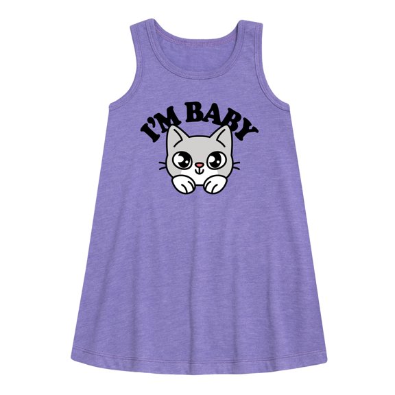 Instant Message - Im Baby Cat - Toddler and Youth Girls A-line Dress