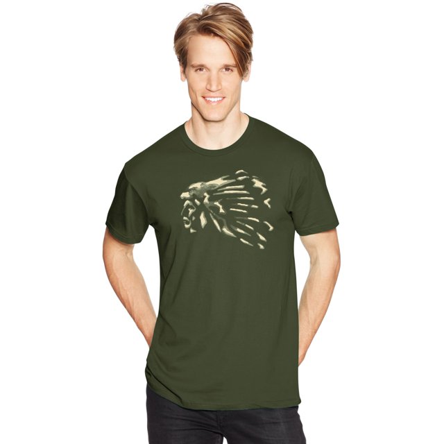 Hanes T-Shirt Graphique pour Hommes, G, Vert Réflecteur Chiné